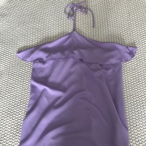 Purple halter top. Size medium. Pink lily